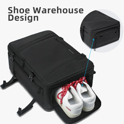 Heroic Knight Travel Backpack Large Capacity Men's Business Backpack School Expandable USB Bag Waterproof 17.3'' Laptop Backpack