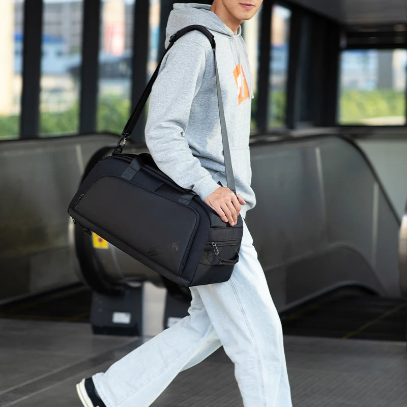 Heroic Knight Travel Bag Men Backpack Week Trip Multifunction Storage Bag Large Capacity Sports Fitness Handbag Soft Suitcase