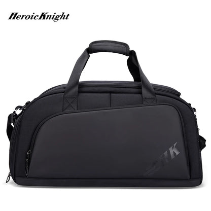 Heroic Knight Travel Bag Men Backpack Week Trip Multifunction Storage Bag Large Capacity Sports Fitness Handbag Soft Suitcase