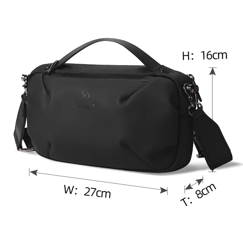 Heroic Knight Waterproof Crossbody Bag Men High Quality Messenger Bag for Mini IPad Casual Stylish Simplicity Fanny Pack for Man