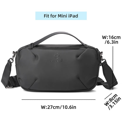 Heroic Knight Waterproof Crossbody Bag Men High Quality Messenger Bag for Mini IPad Casual Stylish Simplicity Fanny Pack for Man