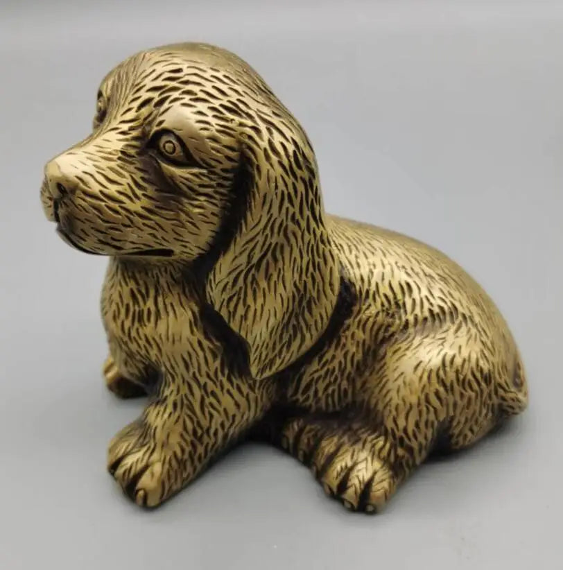 China brass archaize zodiac dog crafts statue