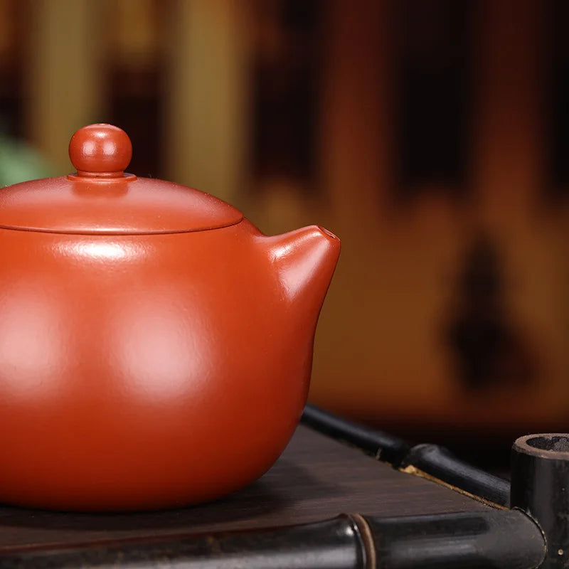 Dahongpao Xishi Kettle, Zisha Teapot, Handmade Pot, Kung-Fu Teaware, Purple Clay Drinkware for Puer, Purple Clay