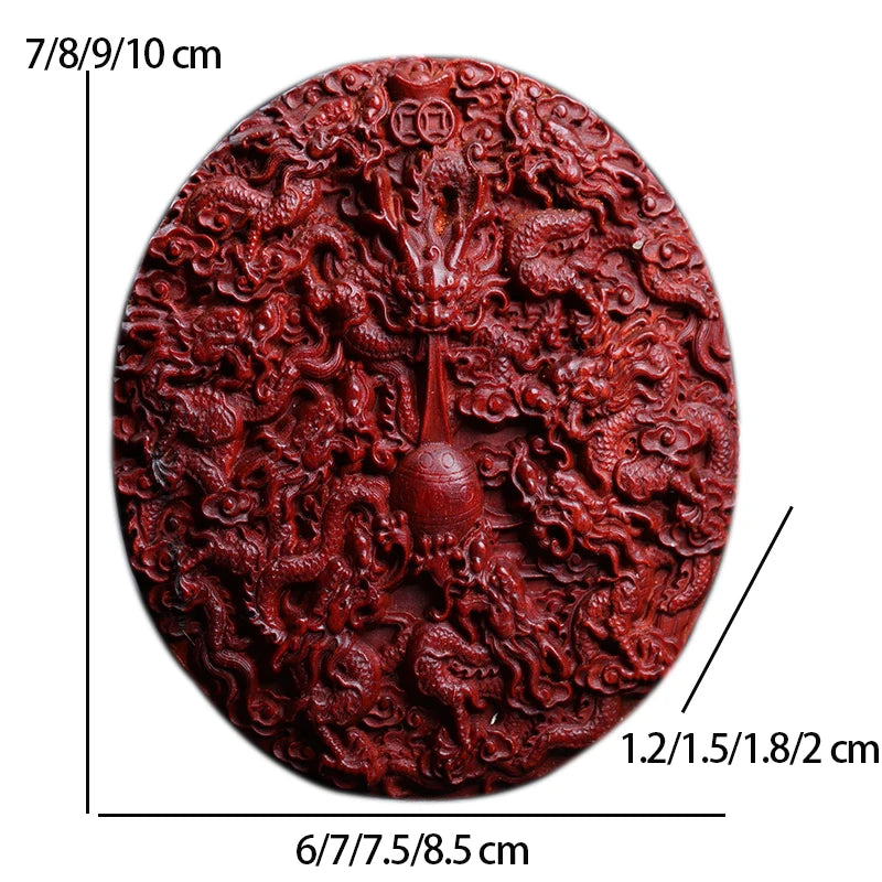 7/8/9/10cm Lobular Rosewood Myth Traditional Chinese dragon Animal Sculpture Mascot Wall Decoration Car Hanging Home Décor