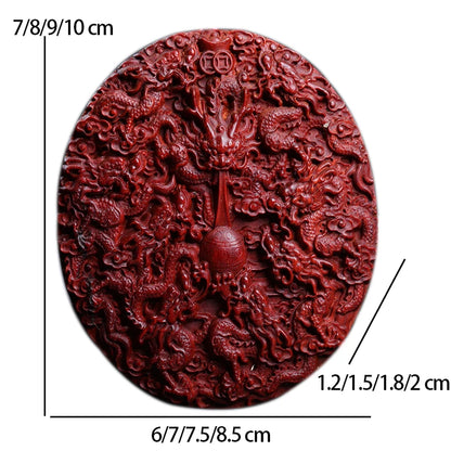 7/8/9/10cm Lobular Rosewood Myth Traditional Chinese dragon Animal Sculpture Mascot Wall Decoration Car Hanging Home Décor
