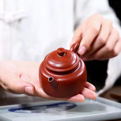 Dahongpao-Handmade Zisha Teapot with Moral Clock, Kung-Fu Teaware, Purple Clay, Drinkware for Puer, Green, Black
