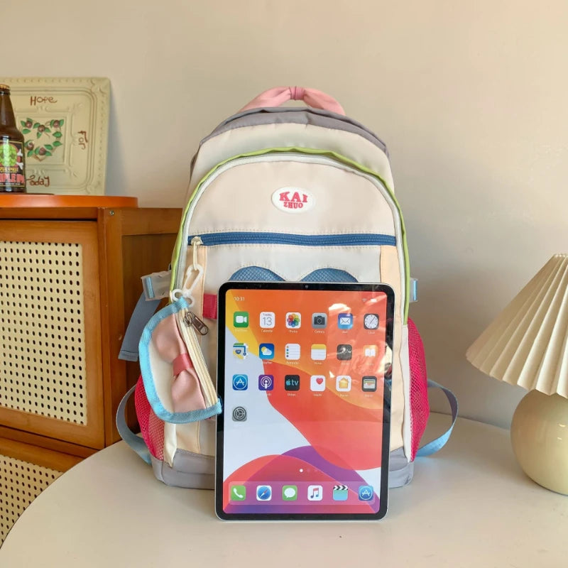 High Appearance Cute Large Capacity Middle School Student School Bag Outdoor Leisure Travel Storage Backpack with Pencil Case