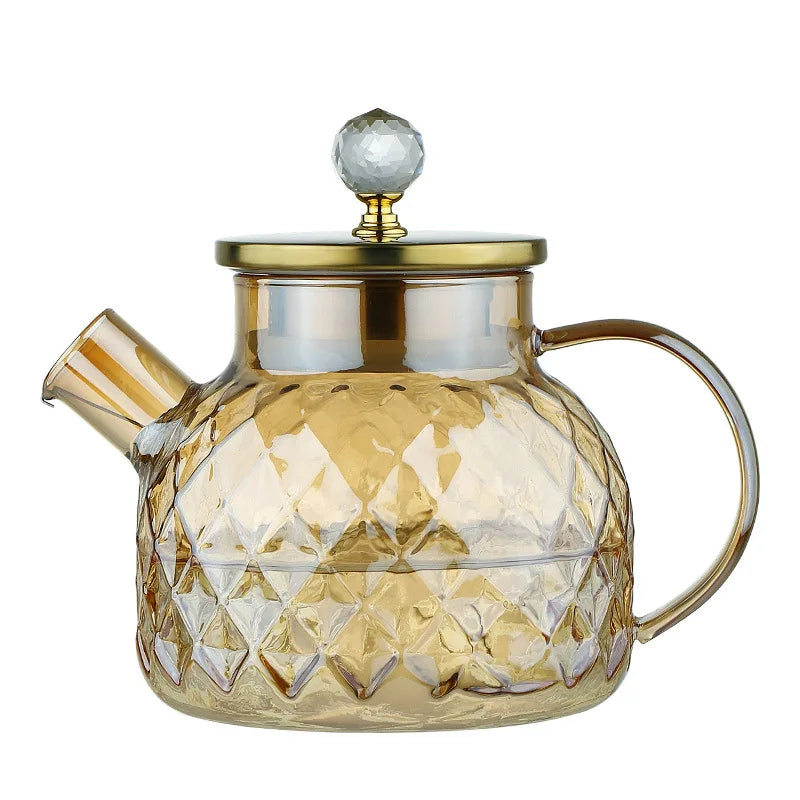 High Borosilicate Glass Cold Water Kettle Amber Cold Water Kettle Lanling Kettle Household Large Capacity Teapot Tea Pot Glass