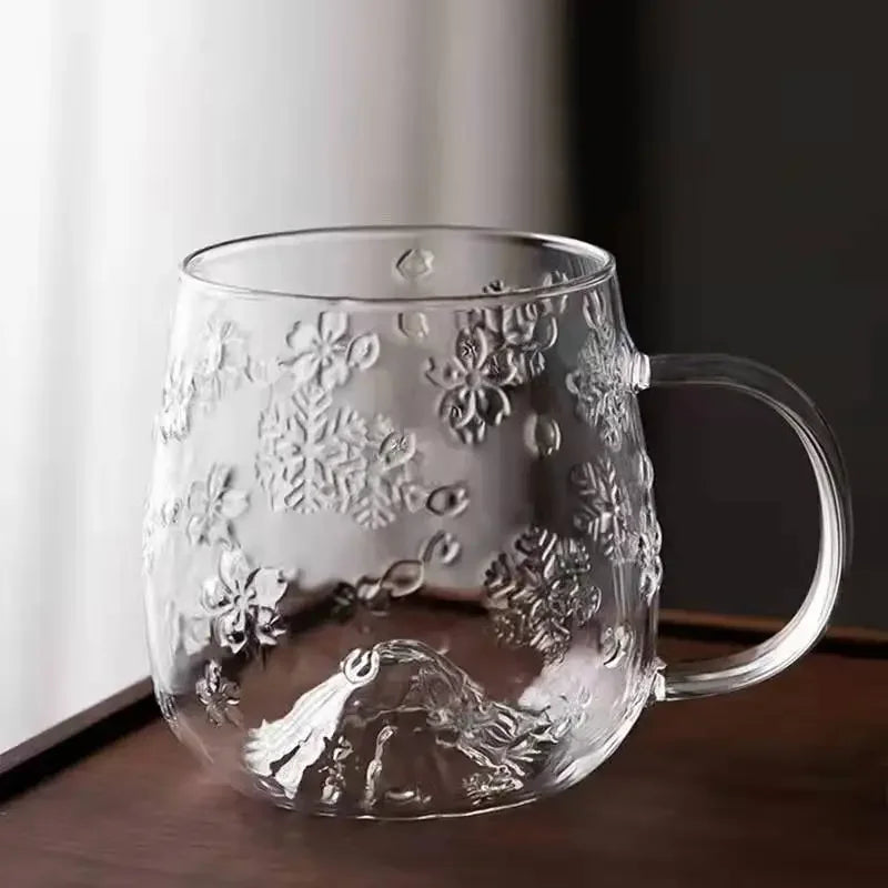 High Borosilicate Glass Mug Snow Glass Cup Coffee Tea Cup Set Drinking Glasses for Drinks Original Mugs Free Shipping Drink Ware
