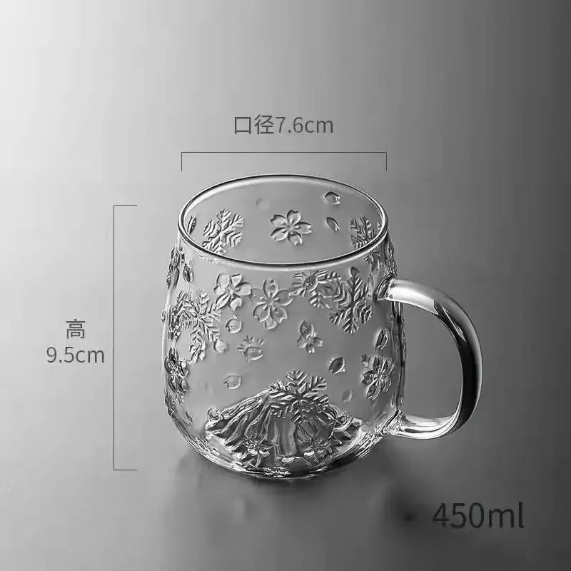 High Borosilicate Glass Mug Snow Glass Cup Coffee Tea Cup Set Drinking Glasses for Drinks Original Mugs Free Shipping Drink Ware