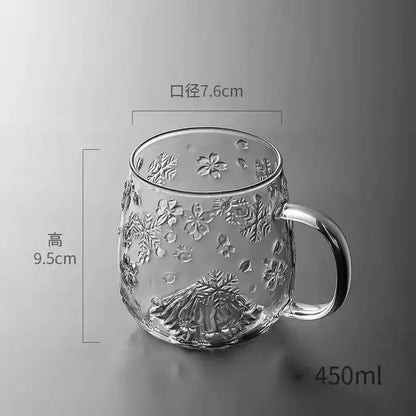 High Borosilicate Glass Mug Snow Glass Cup Coffee Tea Cup Set Drinking Glasses for Drinks Original Mugs Free Shipping Drink Ware