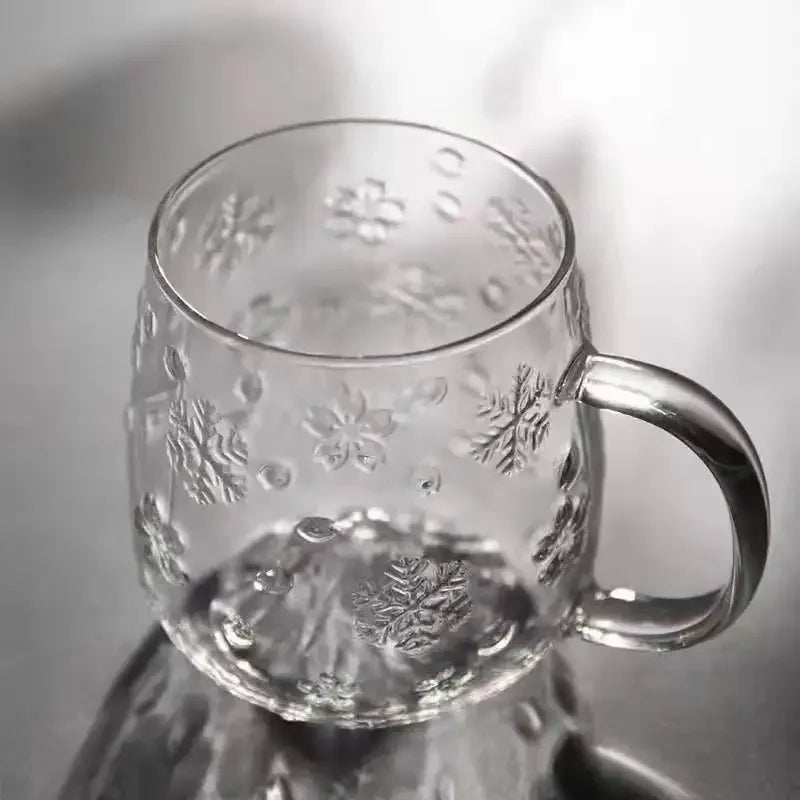 High Borosilicate Glass Mug Snow Glass Cup Coffee Tea Cup Set Drinking Glasses for Drinks Original Mugs Free Shipping Drink Ware