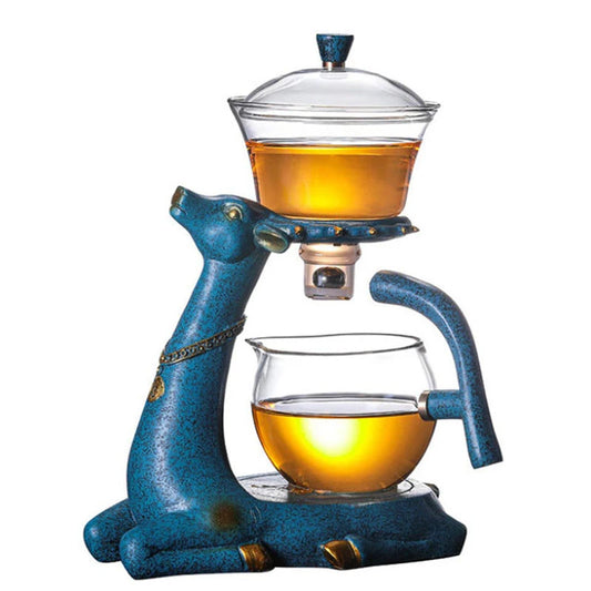 High Borosilicate Glass Teapot Turkish Drip Pot Heat-resistant Glass Teapot With Base Puer Kettle Make Automatic Tea Cup