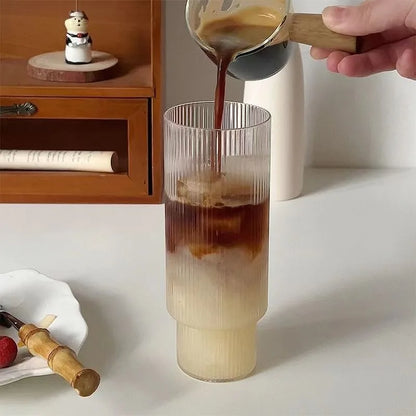 High Borosilicate Glass Water Cup, Household Japanese Water Cup, Beer Cup, Juice Coffee Cup, 380ml