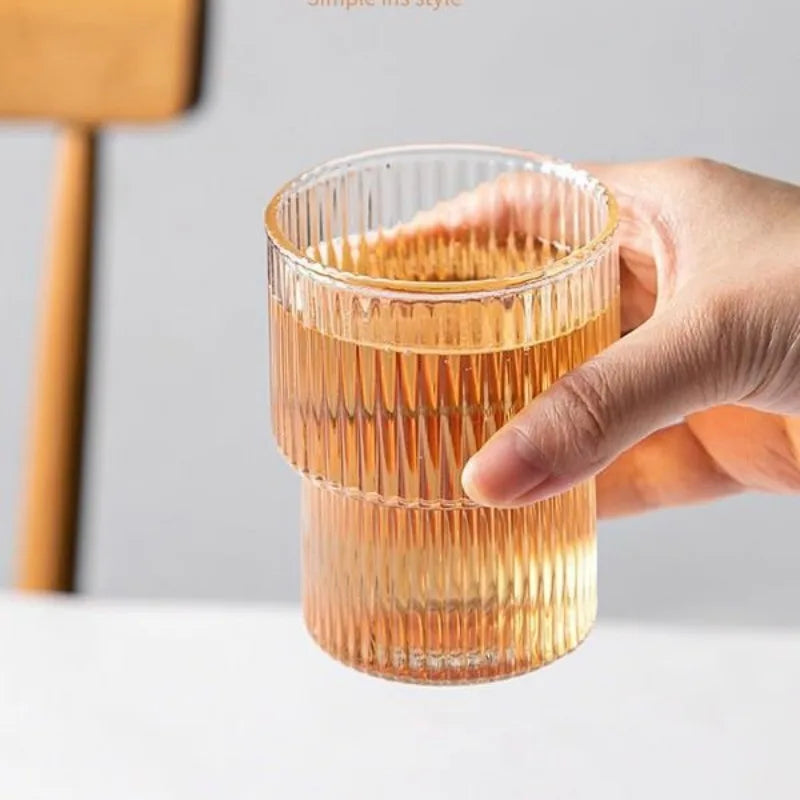 High Borosilicate Glass Water Cup, Household Japanese Water Cup, Beer Cup, Juice Coffee Cup, 380ml