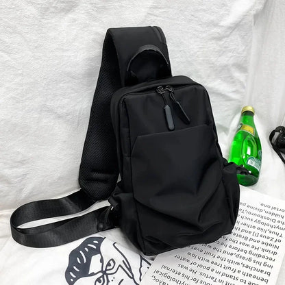 High Capacity Casual Men's Multifuction Chest Male Sport Shoulder Bag Oxford Waterproof Crossbody Pack