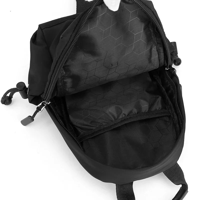 High Capacity Casual Men's Multifuction Chest Male Sport Shoulder Bag Oxford Waterproof Crossbody Pack