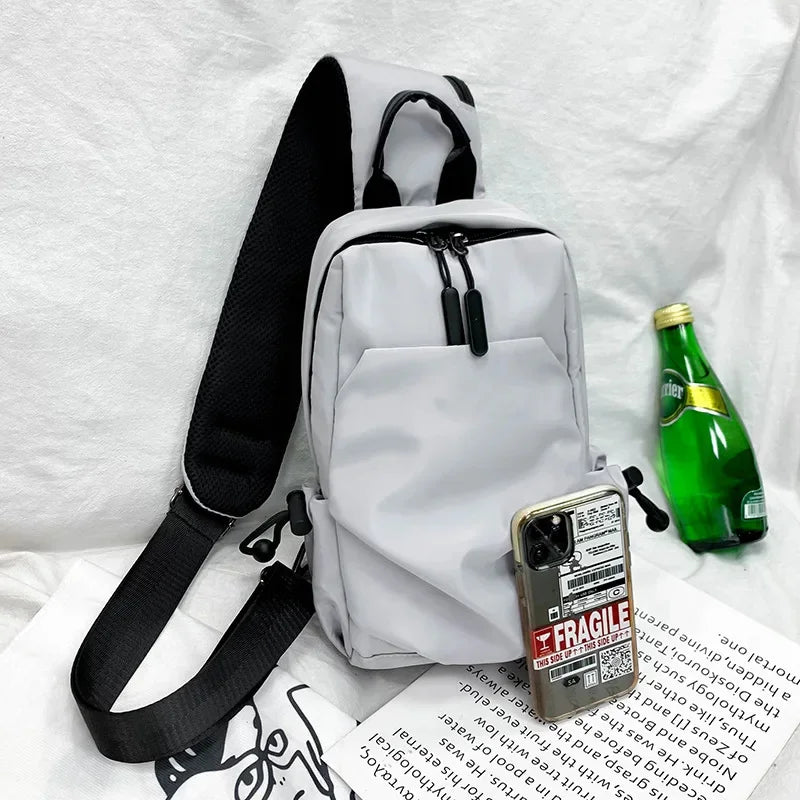 High Capacity Casual Men's Multifuction Chest Male Sport Shoulder Bag Oxford Waterproof Crossbody Pack