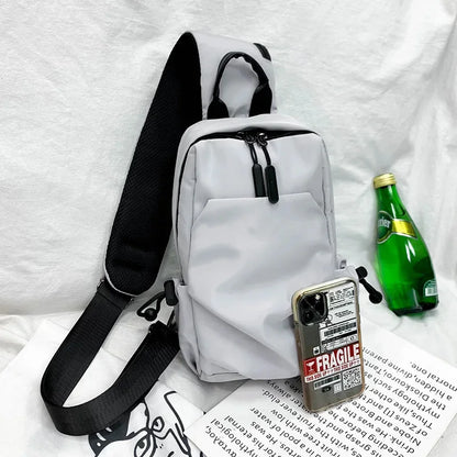 High Capacity Casual Men's Multifuction Chest Male Sport Shoulder Bag Oxford Waterproof Crossbody Pack