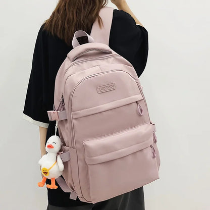 High Capacity Girl Boy White Laptop College Backpack Lady Men Travel Leisure Packet Women School Bag Fashion Female Male BookBag