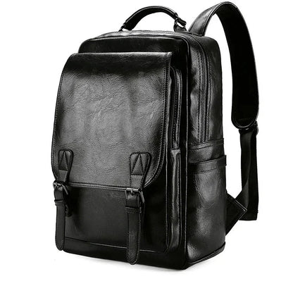 High Capacity Luxury Backpack For Men Business Soft Leather Travel Simple Student School bag Male Casual Laptop Bag