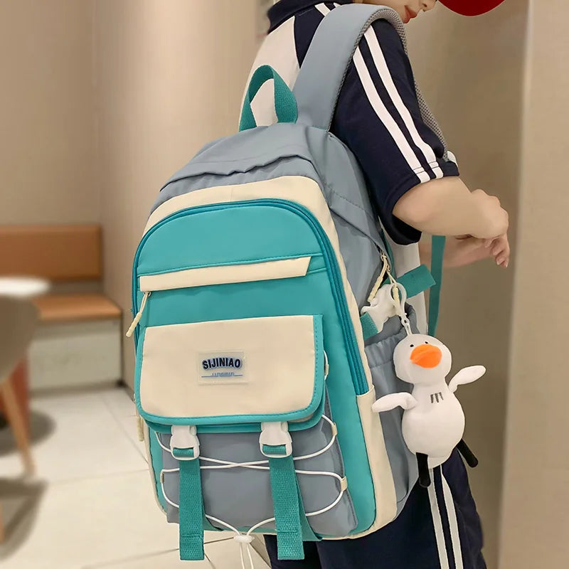High Capacity Trendy Women kawaii Waterproof Laptop School Bag Female Fashion College Backpack Ladies Cute Girl Travel Book Bags