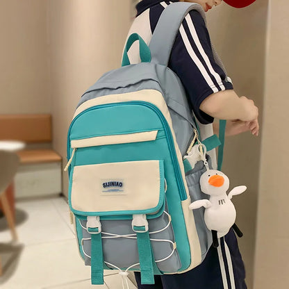High Capacity Trendy Women kawaii Waterproof Laptop School Bag Female Fashion College Backpack Ladies Cute Girl Travel Book Bags