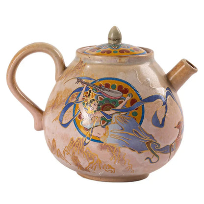 High Grade Pottery Teapots Chinese Retro Elegant Gongfu Tea Pot Tea Infuser Home Teaware Ceramic Tea Kettle Set