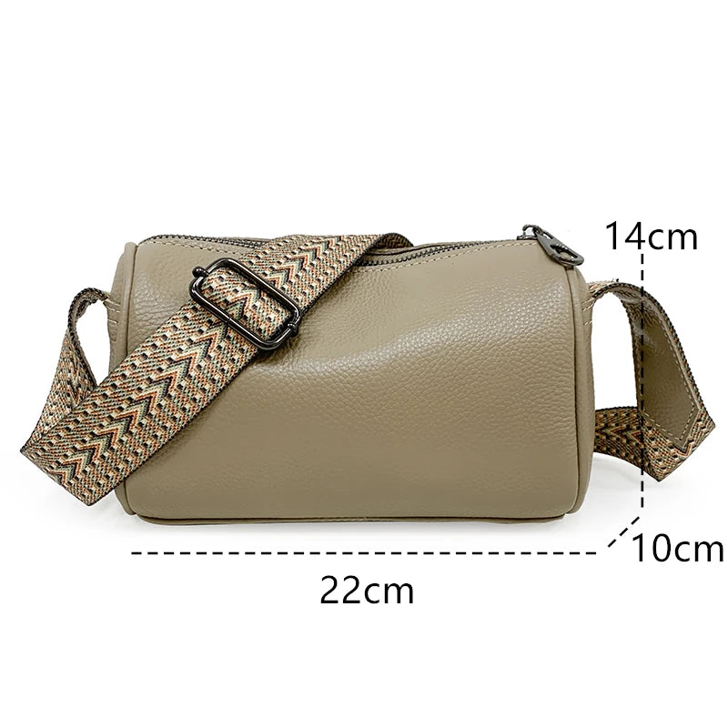 High Quality 100% Genuine Leather Shoulder Crossbody Bags For Women 2023 Luxury Cow Leather Ladies Tote Bag Female Messenger Sac