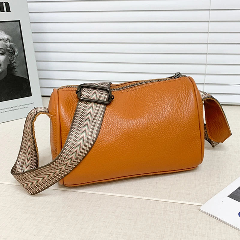 High Quality 100% Genuine Leather Shoulder Crossbody Bags For Women 2023 Luxury Cow Leather Ladies Tote Bag Female Messenger Sac