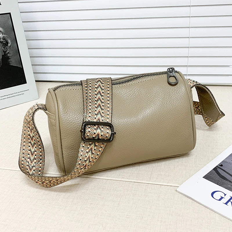 High Quality 100% Genuine Leather Shoulder Crossbody Bags For Women 2023 Luxury Cow Leather Ladies Tote Bag Female Messenger Sac
