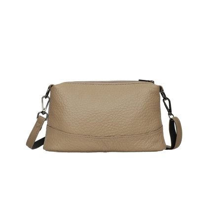High Quality 3 Layers Genuine Leather Shoulder Crossbody Bags For Women 2023 Luxury Stone Grain Cow Leather Women's Handbags Sac
