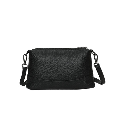 High Quality 3 Layers Genuine Leather Shoulder Crossbody Bags For Women 2023 Luxury Stone Grain Cow Leather Women's Handbags Sac