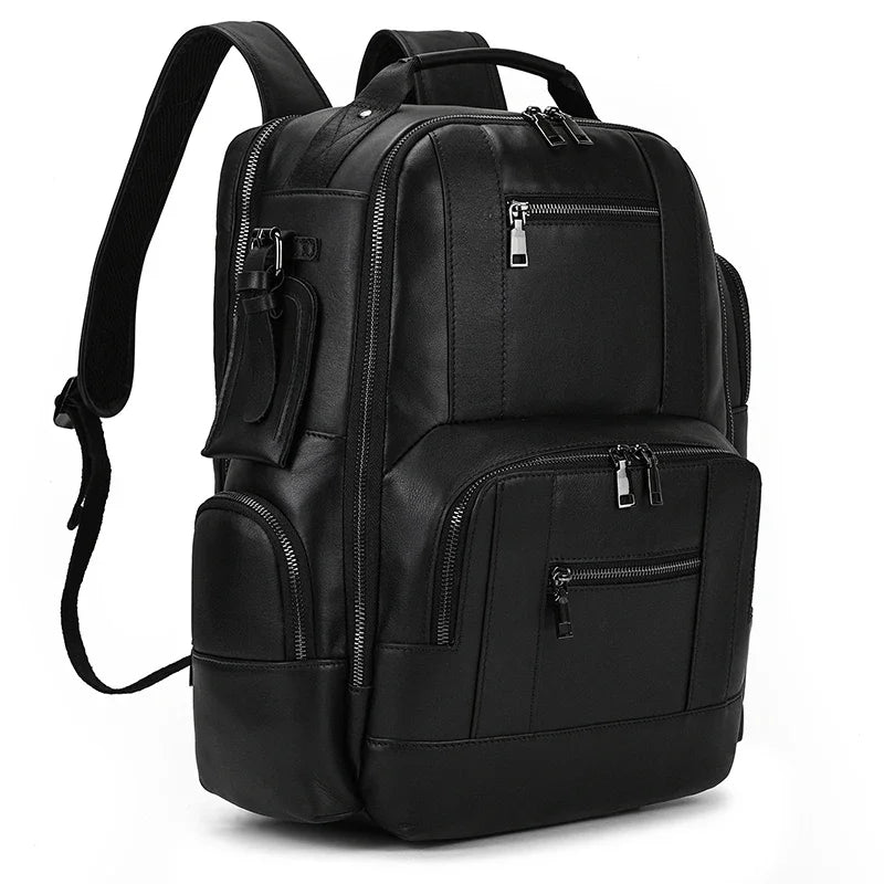 High Quality Bags Men's Leather Backpack Retro Luxury Fashion Style Backpack Travel Backpack School Bag For Men Leather Daypack