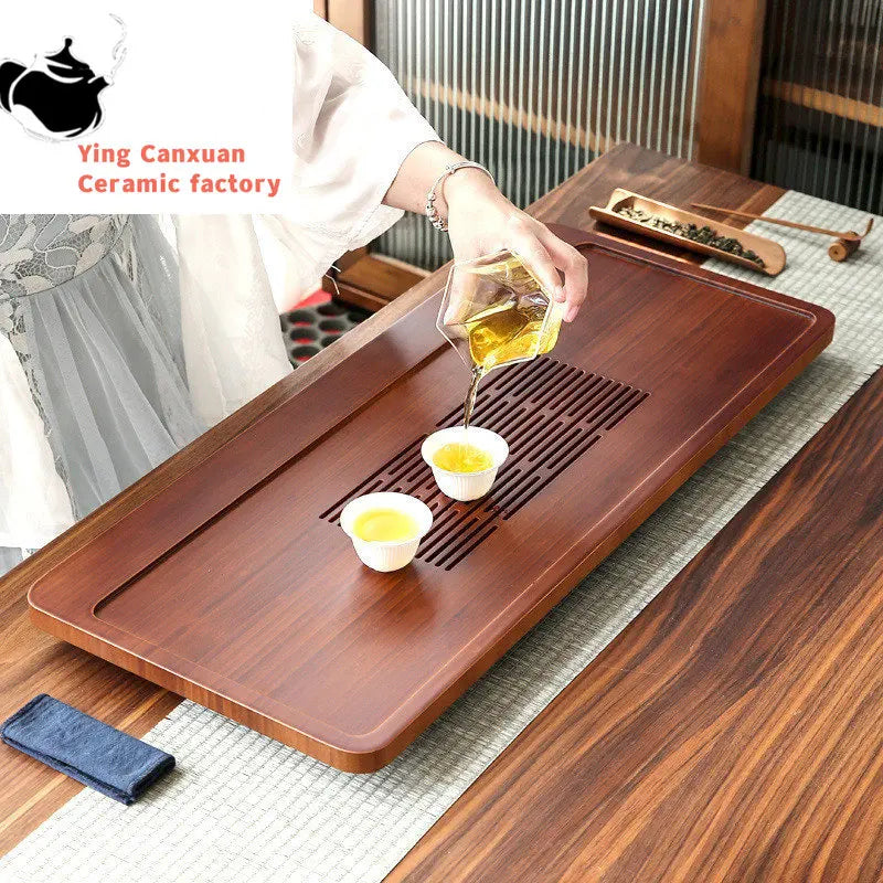 High Quality Bamboo Tea Tray Household Drawer Water Storage Drainage Tray Chinese Tea Set Supplies Tradition Teaware Tea Table