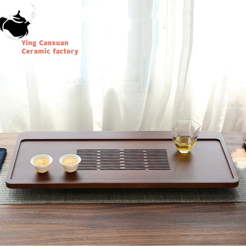 High Quality Bamboo Tea Tray Household Drawer Water Storage Drainage Tray Chinese Tea Set Supplies Tradition Teaware Tea Table