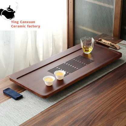 High Quality Bamboo Tea Tray Household Drawer Water Storage Drainage Tray Chinese Tea Set Supplies Tradition Teaware Tea Table