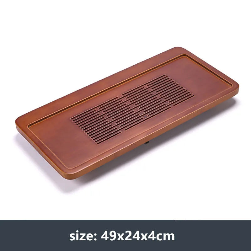 High Quality Bamboo Tea Tray Household Drawer Water Storage Drainage Tray Chinese Tea Set Supplies Tradition Teaware Tea Table