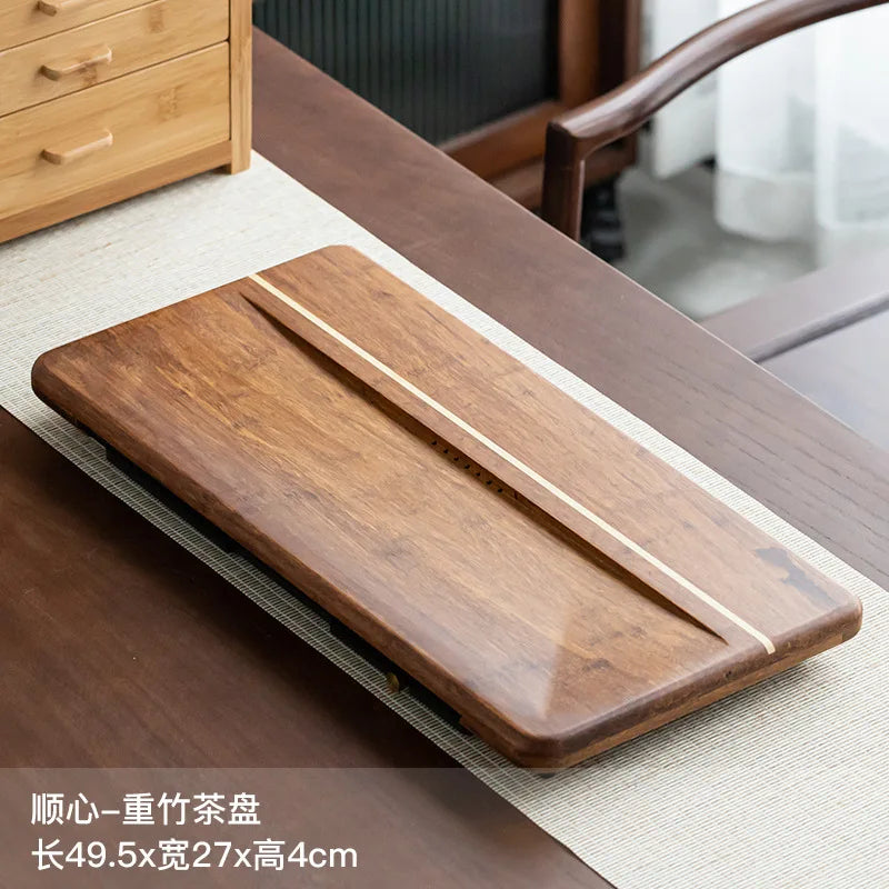High Quality BambooTeaTray Drainage Water Storage Kung Fu TeaSet Drawer Tea Board Table Chinese Tea Ceremony Tools Free Shipping