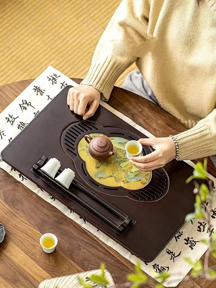 High Quality BambooTeaTray Drainage Water Storage Kung Fu TeaSet Drawer Tea Board Table Chinese Tea Ceremony Tools Free Shipping