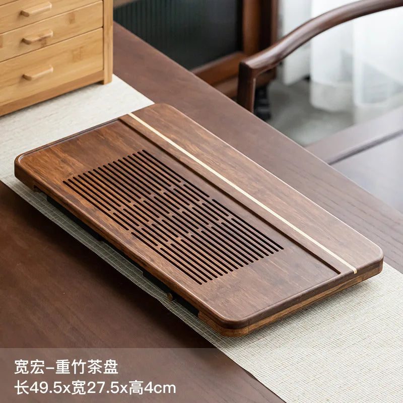 High Quality BambooTeaTray Drainage Water Storage Kung Fu TeaSet Drawer Tea Board Table Chinese Tea Ceremony Tools Free Shipping