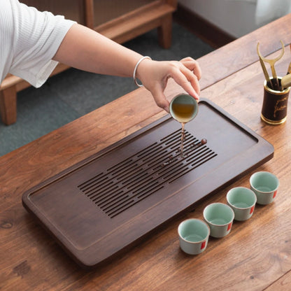 High Quality BambooTeaTray Drainage Water Storage Kung Fu TeaSet Drawer Tea Board Table Chinese Tea Ceremony Tools Free Shipping