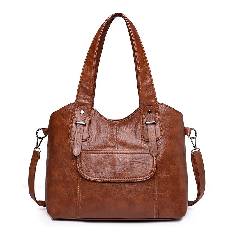 High Quality Big Capacity Women Handbag Luxury Women Bag New Pockets Design Hand Bag PU Leather Totes Shoulder Bags Ladies Sac