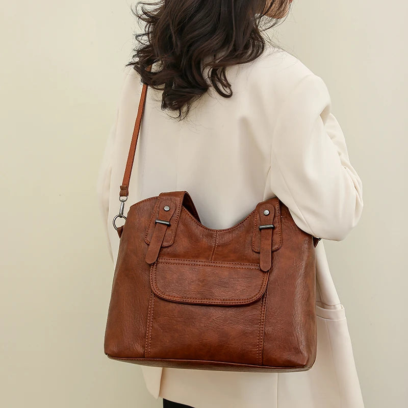 High Quality Big Capacity Women Handbag Luxury Women Bag New Pockets Design Hand Bag PU Leather Totes Shoulder Bags Ladies Sac