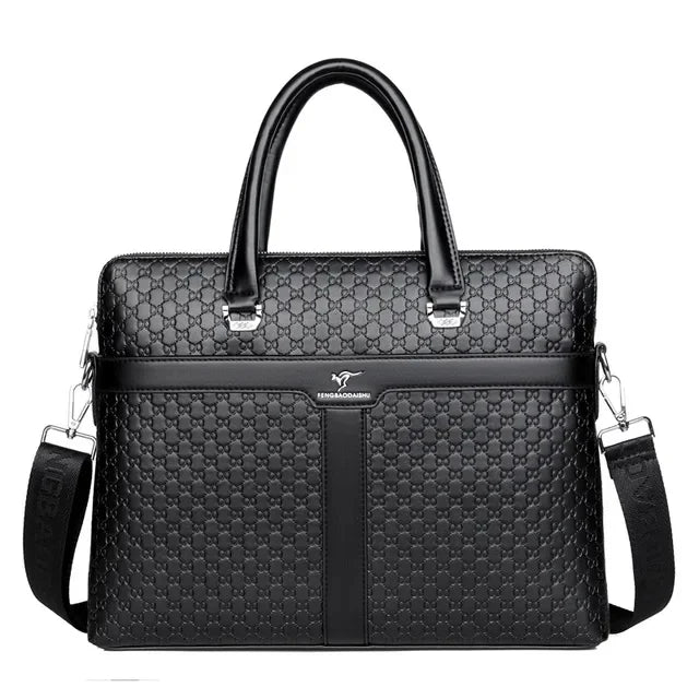 High Quality Business Men's Briefcase Fashion Leather Handbag Large Capacity Shoulder Messenger Office Man Laptop Bag