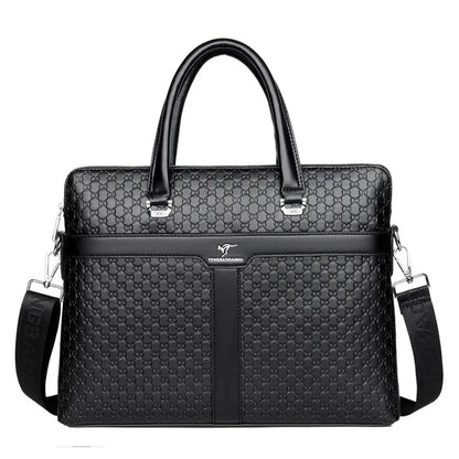 High Quality Business Men's Briefcase Fashion Leather Handbag Large Capacity Shoulder Messenger Office Man Laptop Bag
