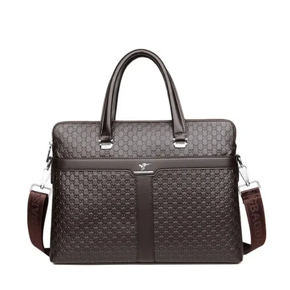 High Quality Business Men's Briefcase Fashion Leather Handbag Large Capacity Shoulder Messenger Office Man Laptop Bag
