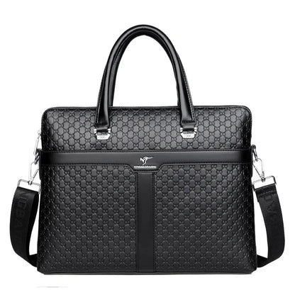 High Quality Business Men's Briefcase Fashion Leather Handbag Large Capacity Shoulder Messenger Office Man Laptop Bag