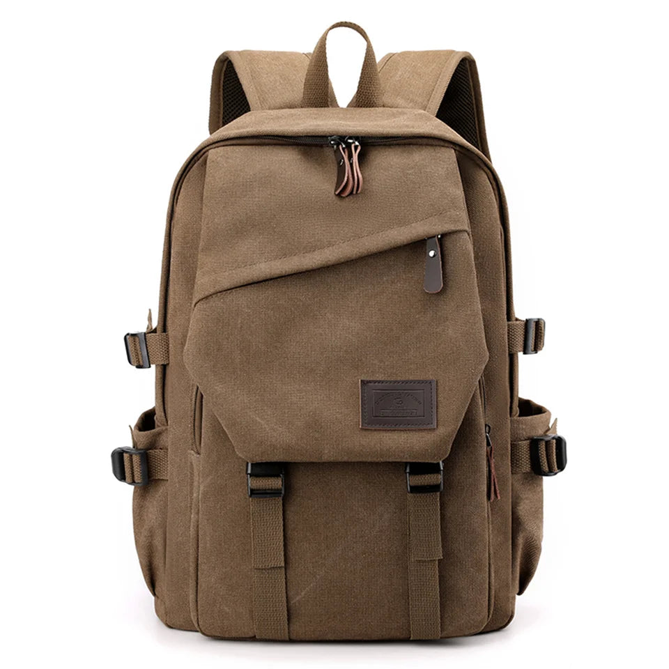 High Quality Canvas Men Backpack Large Capacity School Bags for Teenage Boys Anti-theft Travel Backpack Shoulder Bag