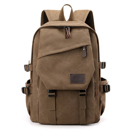 High Quality Canvas Men Backpack Large Capacity School Bags for Teenage Boys Anti-theft Travel Backpack Shoulder Bag